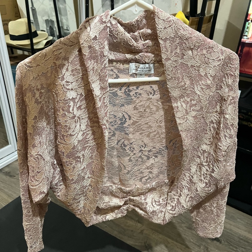 Lacy shawl with 1/2 sleeves